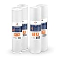 Aquaboon 5 Micron 20 x 4.5 Water Filter Cartridges Set of 4, Whole House Water Filter Replacements for 2-Stage Sediment & Chlorine, Odors Reduction