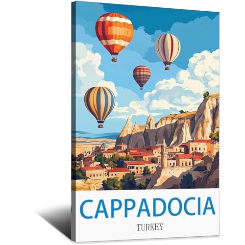 Cappadoce Turquie poster vintage LNBIAND pour sublimer la déco du salon