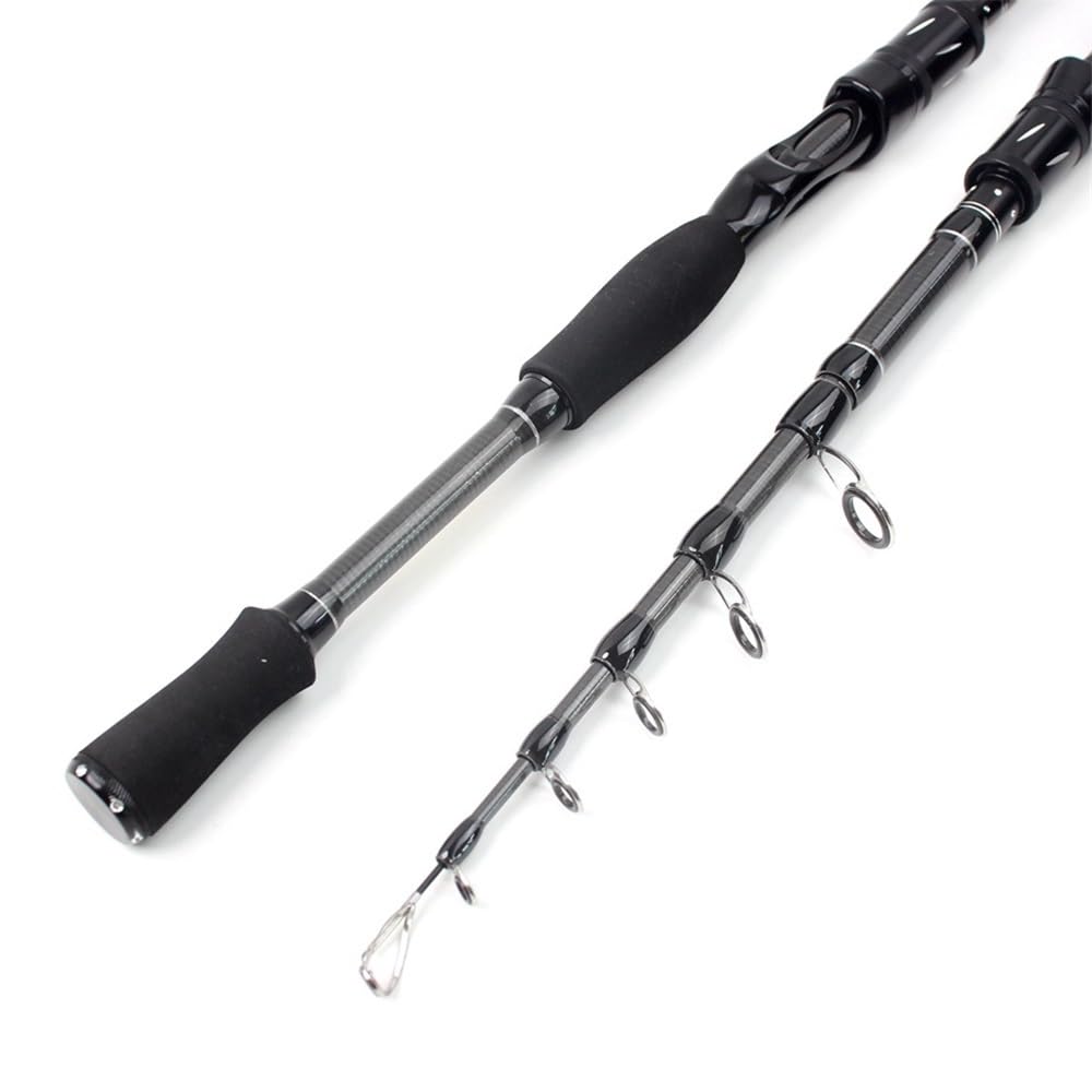 Wędki, Carbon Shock Absorbing Spinning Rod Ultra Light Short Section Fishing Pole Sprzęt wędkarski