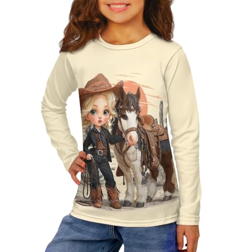 Image of Uourmeti Teens Girls Long Sleeve T Shirts Fall Outfits Boys Active Sportswear Running Tops