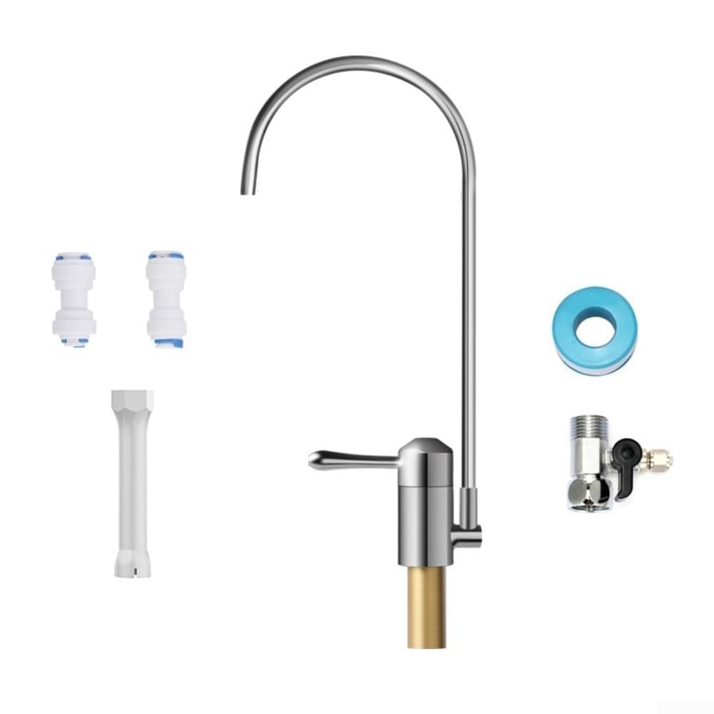 Grifo giratorio de latón de 360 grados para filtro de agua eSpring, repuesto de grifo de filtro de cocina de acero inoxidable con boquilla fría