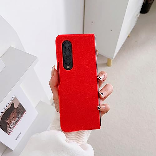 Coque silicone liquide Samsung Fold 4 rouge - Finition premium ultra-fine