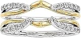 Purvika Jewels Ring Guard Enhancer, 2.00 Ct Round Cut Diamond, 14K Yellow Gold and White Gold Finish (yellow, 10)