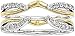 Purvika Jewels Ring Guard Enhancer, 2.00 Ct Round Cut Diamond, 14K Yellow Gold and White Gold Finish (yellow, 10)