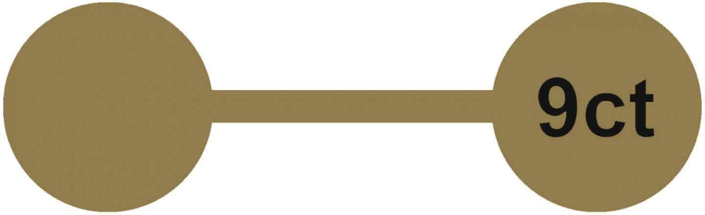 Gold & Silver Jewellery Dumbells - Price Stickers, 500, 9ct โ image 1