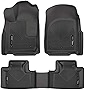 Husky Liners Weatherbeater Series | Front & 2nd Seat Floor Liners - Black | 99151 | Fits 2016-2021 Dodge Durango/Jeep Grand Cherokee 3 Pcs
