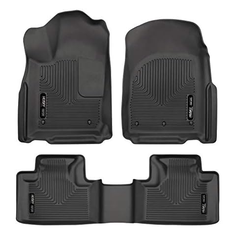Husky Liners Weatherbeater Series | Front & 2nd Seat Floor Liners - Black | 99051 | Fits 2011-2015 Dodge Durango/Jeep Grand Cherokee 3 Pcs Cover