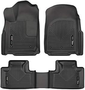 Husky Liners Weatherbeater Series | Front & 2nd Seat Floor Liners - Black | 99151 | Fits 2016-2021 Dodge Durango/Jeep Grand Cherokee 3 Pcs