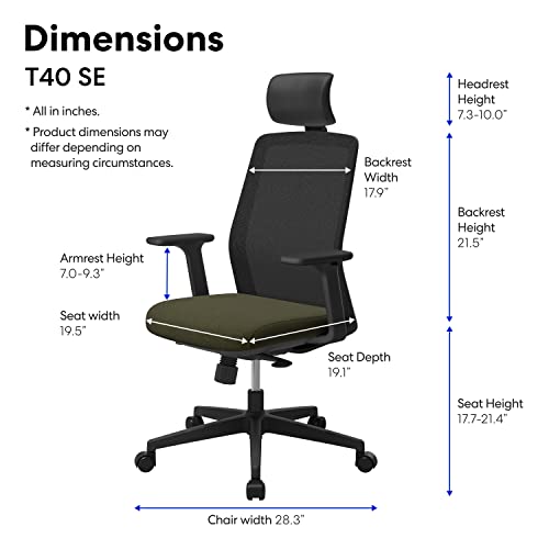 Sidiz T40 Se Ergonomic Office Chair : Comfortable Home Office Chair For Light Users With Reclining Tilt Lock, Headrest, 3D Armrests, Mesh Back Computer Desk Chair, Alternative Gaming Chair (Khaki) #TOP3
