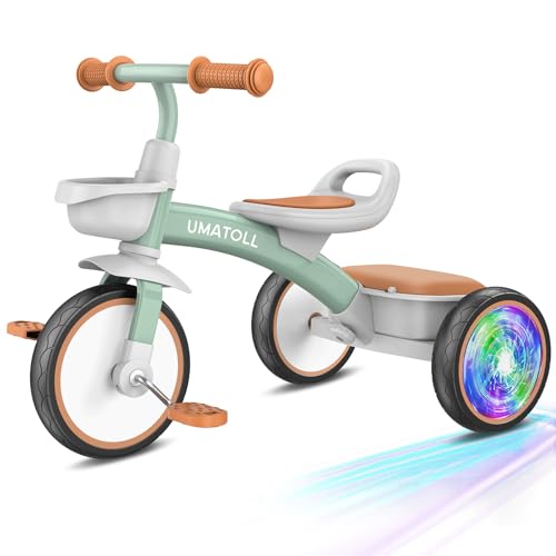Umatoll Toddler Tricycle for 18 Month to 4 Year Old Boys Girls,Toddler Bike Toys with Adjustable...