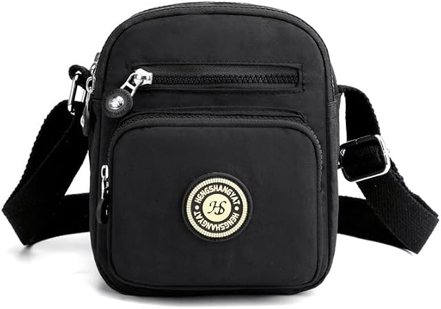 Multi-Pocket Casual Crossbody Bag for Women, Mini Cross body Bag Women Nylon Waterproof Adjustable Strap Travel Messenger Bags Shoulder Bags