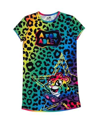 A FOR ADLEY Super Cute and Cozy Jammies, Now You Can Show Your Love For Adley While You Sleep or Just a Nice Pajama Day. (Cheetah Rainbow, 6)