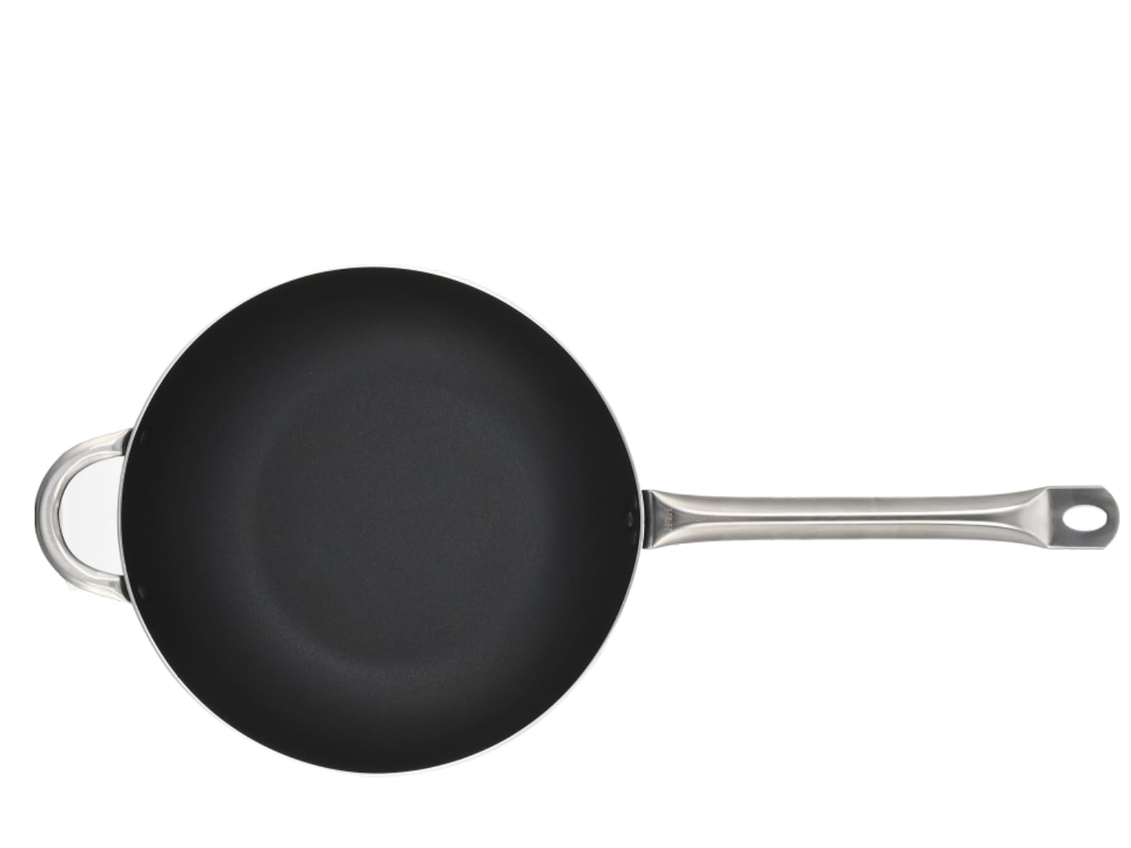 H&H by Bruno Barbieri Wok MasterPlus 32 cm, Alluminio con Rivestimento Antiaderente, Induzione, Nero