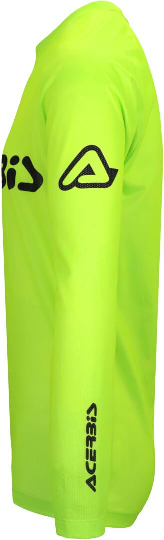 Acerbis J-Windy Vented Limelight Maglia Motocross, verde, 2XL | Traspirante, Con protezioni, Elasticizzato