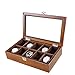 Produktbild GOVD Uhrenbox Herren Holz Uhrenbox Leder Samt-Innenfutter, für Herren Damen Uhren B