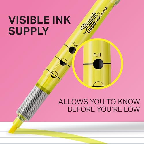 Sharpie Liquid Highlighters, Chisel Tip, 5 Count - Office, Classroom, Desk, School Supplies — view 3