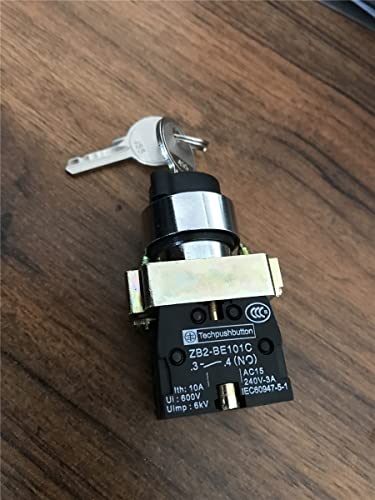XB2-BG65 2 Position 1NO 1NC Spring Reset Momentary Key Operated Selector Switch