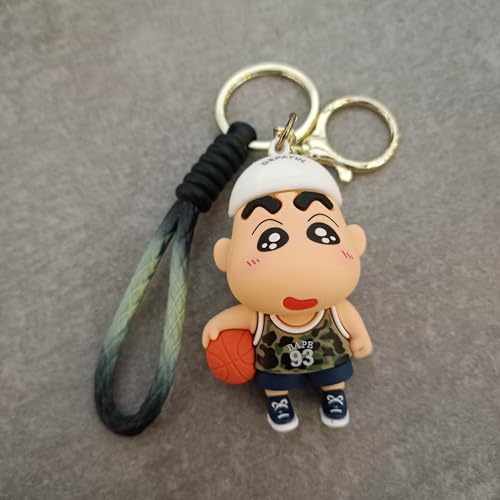 Image of Cute Cartoon Character Silicone 3D Key Chain with Strap Charm & Metal Hook, Merchandise Key Rings Gift for Kids Girls Boys Men & Women