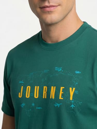 Image of Nobero Men's Regular Graphic Printed T-Shirt for Men | Soft Cotton | Classic Fit | Printed Casual Tshirt for Men