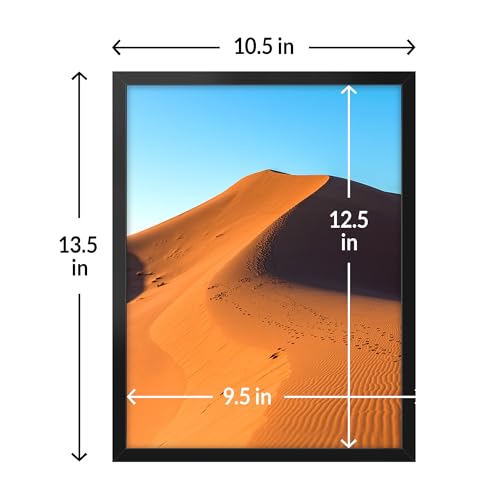 LaVie Home 10x13 Picture Frame for Wall Display, 10x13 Black Picture Frame with HD Plexiglas, 10 x 13 Frame 1 Pack, Display Frame for Vertical or Horizontal, Classic Collection
