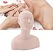Mannequin Head with Shoulders Soft PVC Lifelike Display Manikin Head Bust for Makeup Massage Acupuncture Training Practice Beauty Skin Care 37 x 31.5 x 15.5cm