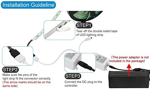 Miniatura 2 de SUPERNIGHT Tira de luces LED SMD5050 de 16.4 pies, 300 luces LED con controlador de control remoto