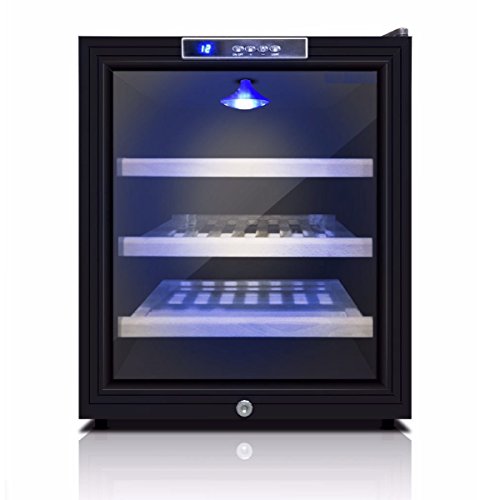 Game Room Mini Wine Refrigerator | Bar Fridge | KingsBottle 11 Bottle Storage Free Standing compatible Wine Fridge - KBU52WBP