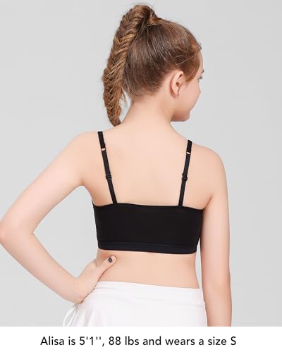SALIA GIRL Sport Crop Cami Bras for Teens & Training Girls Bras with Adjustable Straps3