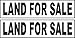 2-6x24 Land for Sale Real Estate Rider Sign Black