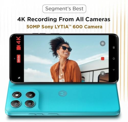 Image of Motorola Moto G67 Power 5G - Pantone Curacao Blue 12GB RAM + 256GB Storage | 7000mAh Battery | Snapdragon 7s Gen 2 | 30W TurboPower Charging | 5G Smartphone