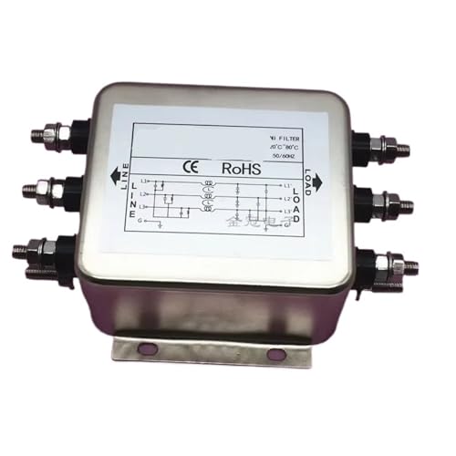 Filtro de potencia trifásico de alta resistencia CW12B-30A con blindaje metálico hermético