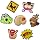 Funny Obscene Gesture Tennis Racket Vibration Dampeners Tennis Gifts Pack of 7 Designs with Gift Bag