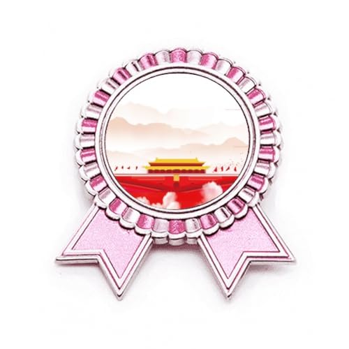 Broche drapeau rouge Tiananmen et médaille de vainqueur en métal à offrir aux passionnés