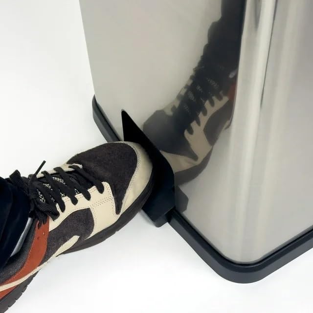 13.2 Gallon Trash Can. Plastic Rectangular Step Kitchen Trash Can for Kitchen,Home, Bedroom, Bathroom,Office & Slim Space-Saving, Silver