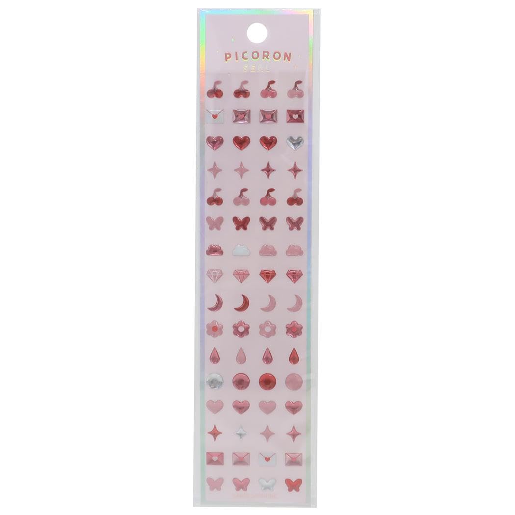 Autocollant PICORON Cerise Kamio Japan sticker relief papeterie