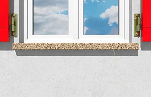 fischer Strukturacryl Premium DSA, körnige Dichtmasse, Riss- & Füllspachtel für den Innen- und Außenbereich, Fugenmasse für Ausbesserungen rauer Oberflächen, 310 ml, weiß