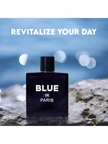 Image of AFLUXE 2PCS Valentine Milano /Blue De Paris Eau De Toilette for Men-Fresh,Romantic Scent Perfume for Men 3.4 Fl Oz Each Mens Cologne For All Skin Daily Used