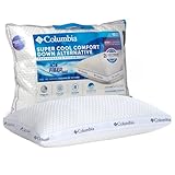 Columbia Comfort Ice Fiber Side Sleeper Down Alternative Bed Pillow with Polyester Fiberfill, Supportive Cooling Double Sided Breathable Cover (Side Sleeper, Standard/Queen (Pack of 1))