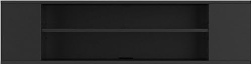 Miniatura 11 de WAMPAT Soporte de TV flotante blanco montado en la pared, centro de entretenimiento, gabinete flotante de TV, consola multimedia, gabinete de Blanco