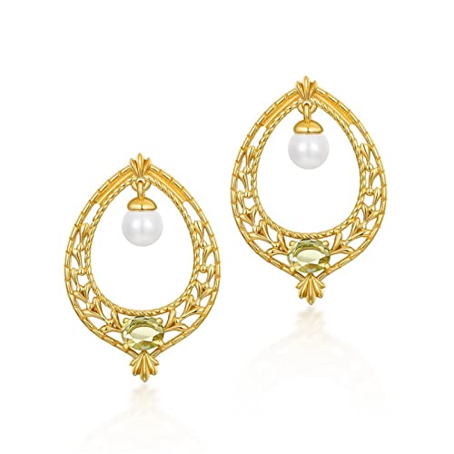 Boucles d'oreilles en argent pour femmes ornées de péridot pour illuminer vos tenues de bureau