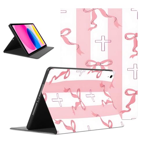Étui iPad 11 Coque à Rabat Cuir Nœud Floral pour Filles et Femmes