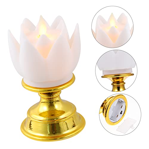 Lámpara de Loto LED COLLBATH Iluminación de Altares e Interiores Pack de Dos Unidades 7