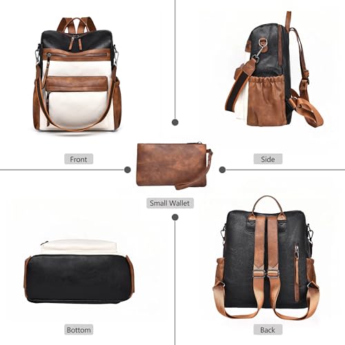 Image of Dora & Liz Womens Backpack Purse Leather Backpack Purse for Women Travel Fashion Backpack Designer Ladies Shoulder Bags