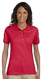 Jerzees womens 5.6 oz. 50/50 Jersey Polo with SpotShield(437W)-TRUE RED-XL
