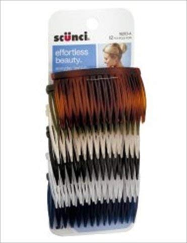 Scunci 1620303a048 Side Combs Assorted Colors 12 Count