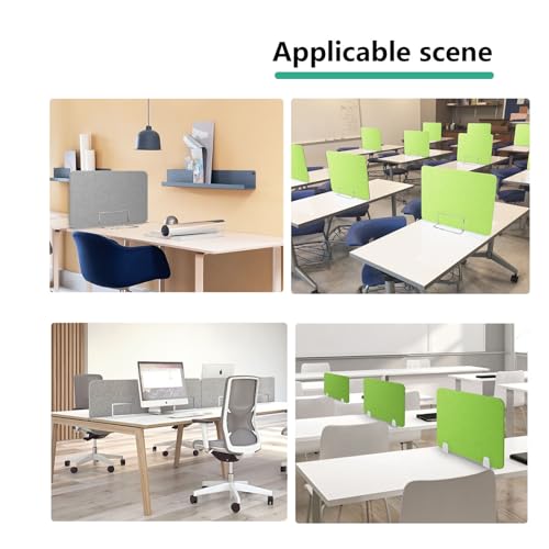 Panneau de séparation de bureau vert 100x30 cm pour stimuler la concentration des élèves en classe