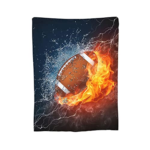 American Football Fun Ball Sport Throw Blanket...