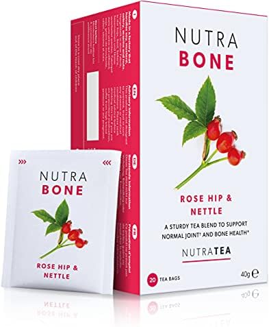NUTRABONE - Bone Health Tea – Includes Rose Hip, Ginkgo Biloba and Yucca - For Bone Strength and Support - 60 Enveloped Tea Bags - by Nutra Tea - Herbal Tea - (3 Pack)