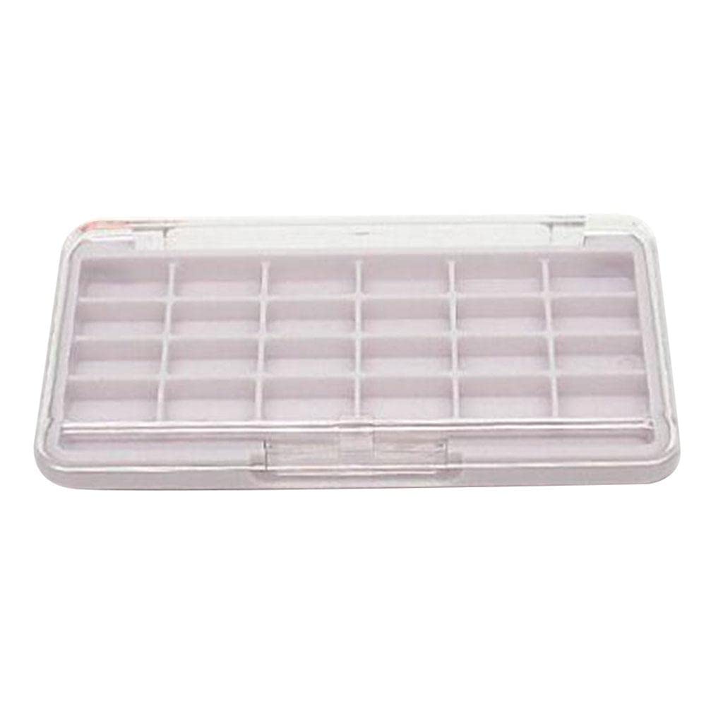 MERISHOPP® 24 Grid Empty Makeup Eyeshadow Palette Blush Lip Gloss Powder DIY Case White-picture-47