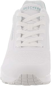 Amazon.com | Skechers Women's Uno-pop Back, White/Mint, 6